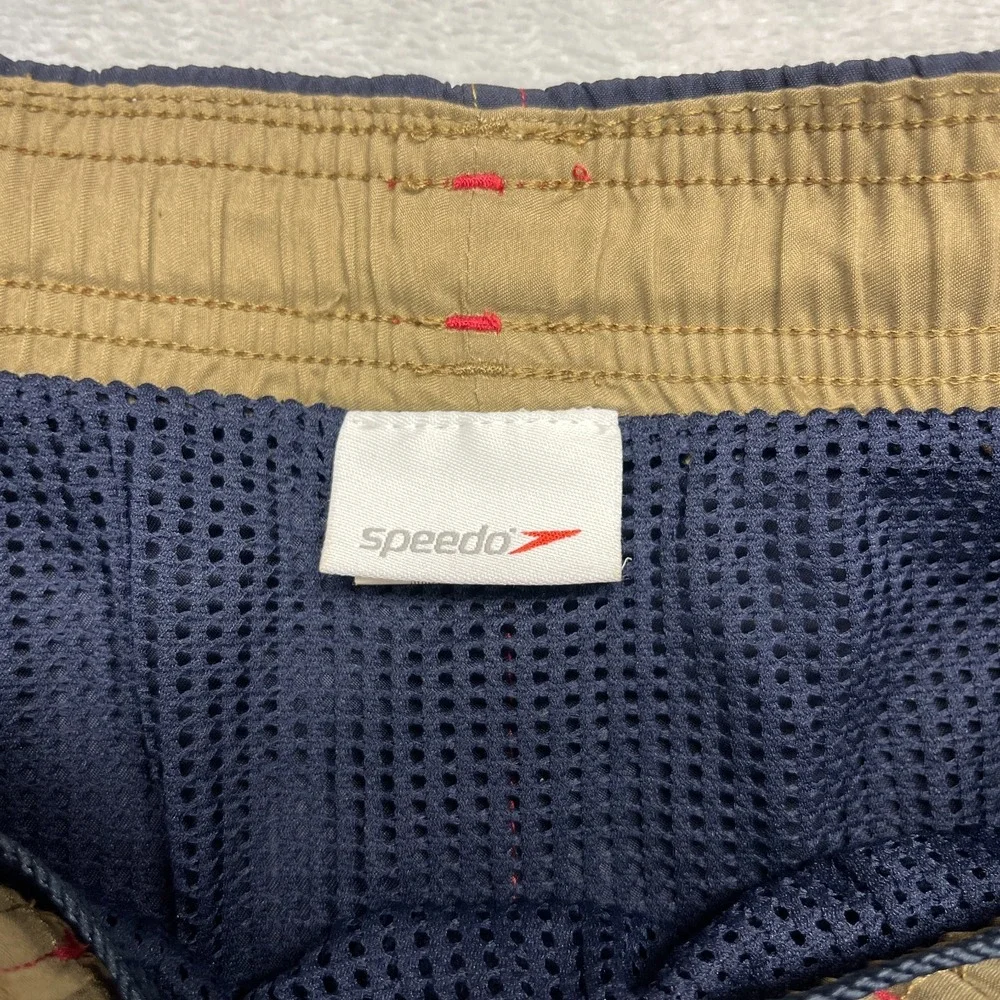 Speedo Shorts Mens Large Navy Floral Mesh‎ Lined Board Surf Surfing Water Polo